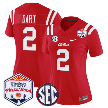 Women's Ole Miss Rebels 2026 The Fiesta Bowl Vapor Limited Jersey - All Stitched
