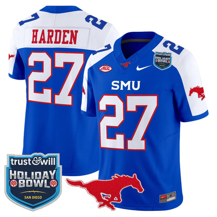 Men's SMU Mustangs 2026 Holiday Bowl Vapor Limited Jersey - All Stitched