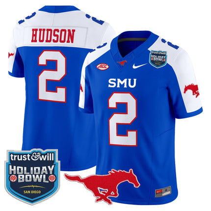 Men's SMU Mustangs 2026 Holiday Bowl Vapor Limited Jersey - All Stitched
