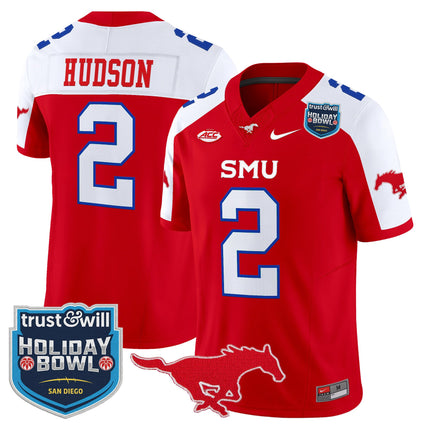 Men's SMU Mustangs 2026 Holiday Bowl Vapor Limited Jersey - All Stitched