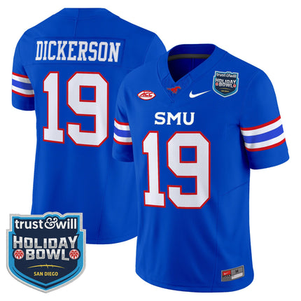Men's SMU Mustangs 2026 Holiday Bowl Vapor Limited Jersey - All Stitched