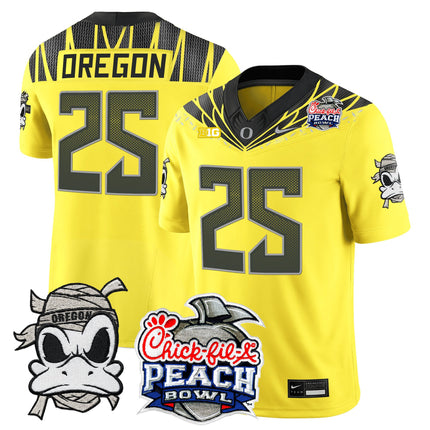 Men's Oregon Ducks "Mummy Duck" Vapor Limited Jersey - 2026 Peach Bowl Patch - All Stitched