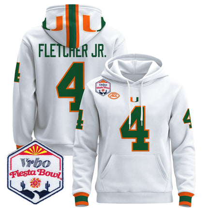 Men's Miami Hurricanes 2026 The Fiesta Bowl Premium Pullover Hoodie - All Stitched