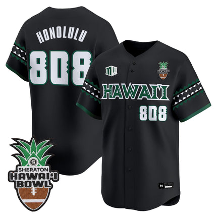 Men's Hawai'i Rainbow Warriors 2025 Hawai'i Bowl Vapor Baseball Jersey - All Stitched
