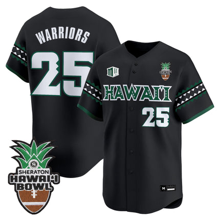 Men's Hawai'i Rainbow Warriors 2025 Hawai'i Bowl Vapor Baseball Jersey - All Stitched