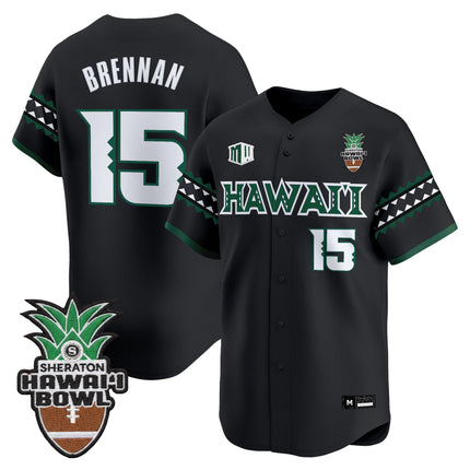 Men's Hawai'i Rainbow Warriors 2025 Hawai'i Bowl Vapor Baseball Jersey - All Stitched