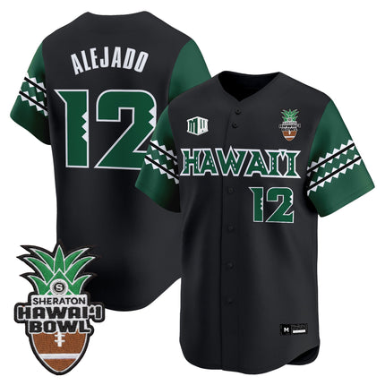 Men's Hawai'i Rainbow Warriors 2025 Hawai'i Bowl Vapor Baseball Jersey - All Stitched