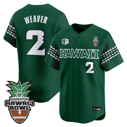 Men's Hawai'i Rainbow Warriors 2025 Hawai'i Bowl Vapor Baseball Jersey - All Stitched