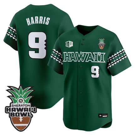 Men's Hawai'i Rainbow Warriors 2025 Hawai'i Bowl Vapor Baseball Jersey - All Stitched