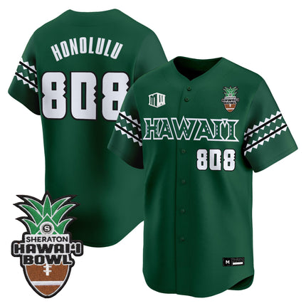 Men's Hawai'i Rainbow Warriors 2025 Hawai'i Bowl Vapor Baseball Jersey - All Stitched