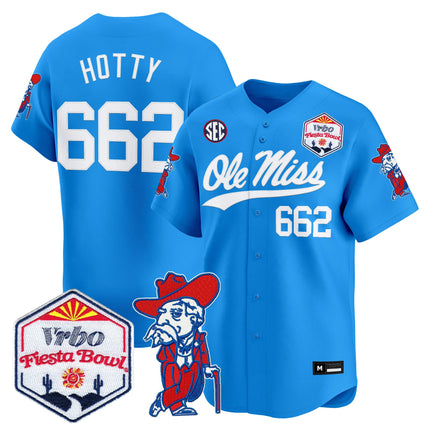 Men's Ole Miss Rebels 2026 The Fiesta Bowl Vapor Baseball Jersey - All Stitched