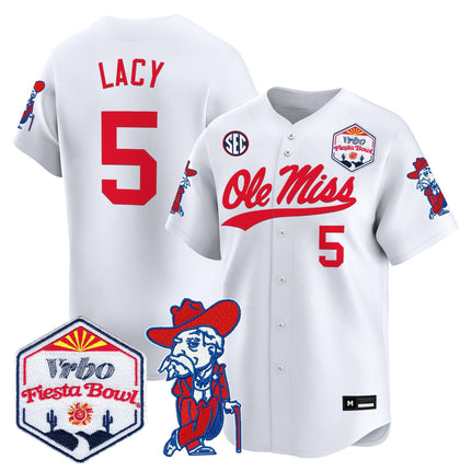 Men's Ole Miss Rebels 2026 The Fiesta Bowl Vapor Baseball Jersey - All Stitched