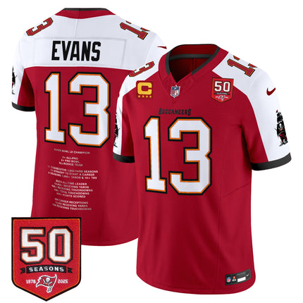 #13 Mike Evans Tampa Bay Buccaneers "Franchise Legend" Vapor Limited Jersey - Stitched