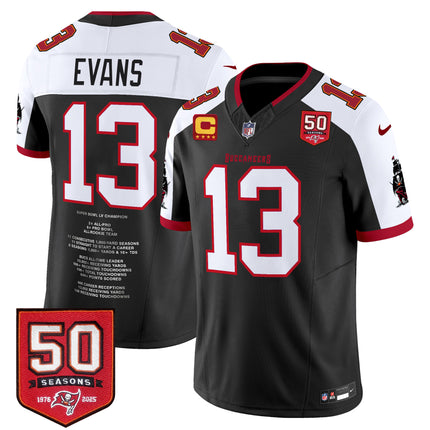 #13 Mike Evans Tampa Bay Buccaneers "Franchise Legend" Vapor Limited Jersey - Stitched