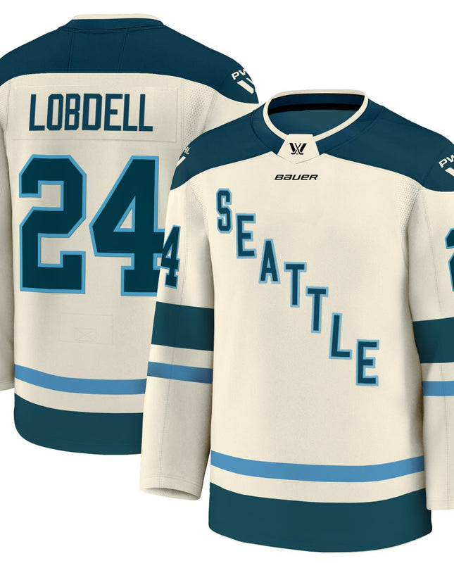Cream Lobdell Seattle Torrent PWHL Jersey - All Stitched