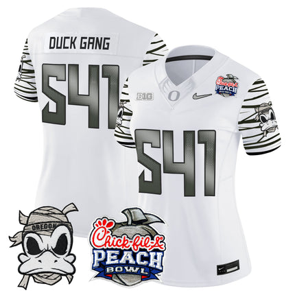 Women's Oregon Ducks "Mummy Duck" Vapor Limited Jersey - 2026 Peach Bowl Patch - All Stitched