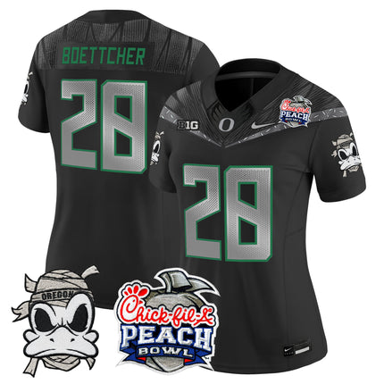 Women's Oregon Ducks "Mummy Duck" Vapor Limited Jersey - 2026 Peach Bowl Patch - All Stitched