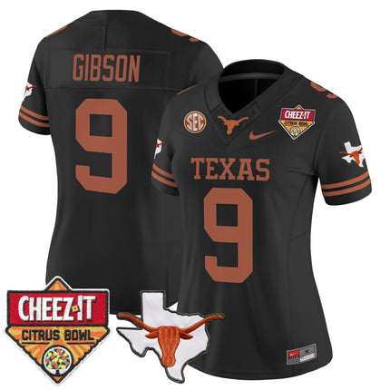Women's Texas Longhorns 2025 Cheez-It Citrus Bowl Patch Vapor Limited Jersey - All Stitched