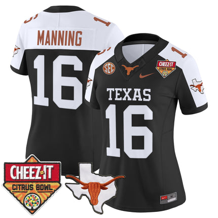 Women's Texas Longhorns 2025 Cheez-It Citrus Bowl Patch Vapor Limited Jersey - All Stitched