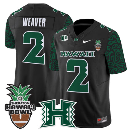 Men's Hawai'i Rainbow Warriors 2025 Hawai'i Pattern Vapor Limited Jersey - Hawai'i Bowl Patch - All Stitched
