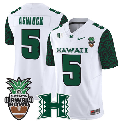 Men's Hawai'i Rainbow Warriors 2025 Hawai'i Pattern Vapor Limited Jersey - Hawai'i Bowl Patch - All Stitched