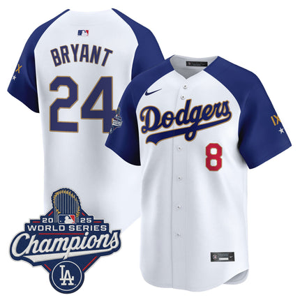 Men's Los Angeles Dodgers 9-Time Champions Gold Trim Vapor Premier Limited Jersey - All Stitched