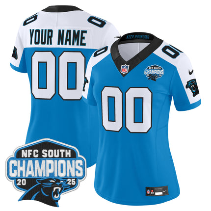 Carolina Panthers 2025 NFC South Division Champions Vapor Limited Custom Jersey - All Stitched