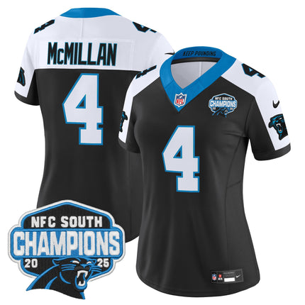 Women's Carolina Panthers 2025 NFC South Division Champions Vapor Limited Jersey - All Stitched