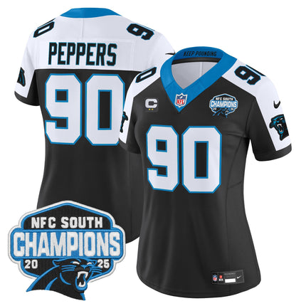 Women's Carolina Panthers 2025 NFC South Division Champions Vapor Limited Jersey - All Stitched
