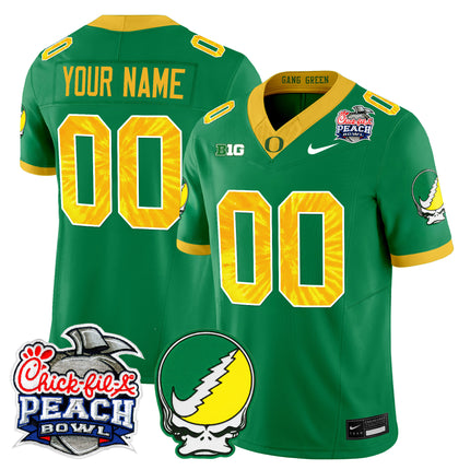 Oregon Ducks "Grateful Ducks" Vapor Limited Custom Jersey - 2026 Peach Bowl Patch - All Stitched