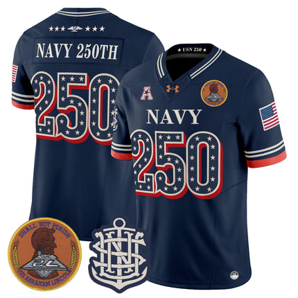 Men's Navy Midshipmen 1776-2026 America Vapor Limited Jersey - Stitched