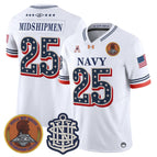 White / #25 Midshipmen / S