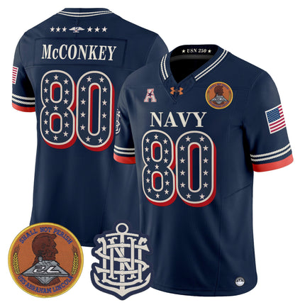 Men's Navy Midshipmen 1776-2026 America Vapor Limited Jersey - Stitched