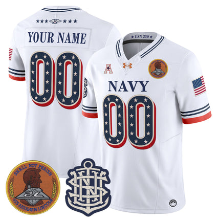 Navy Midshipmen 1776-2026 America Vapor Limited Custom Jersey - Stitched