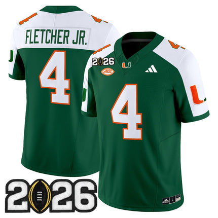 Men's Miami Hurricanes 2026 CFP Final Patch Vapor Limited Jersey - All Stitched