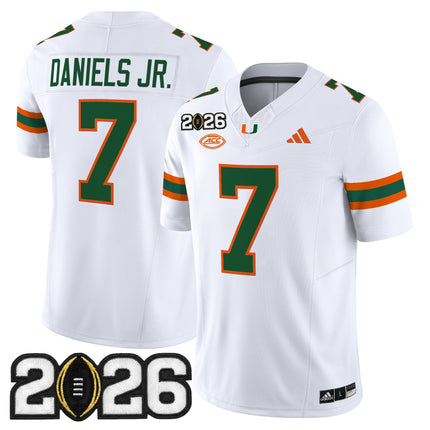 Men's Miami Hurricanes 2026 CFP Final Patch Vapor Limited Jersey - All Stitched