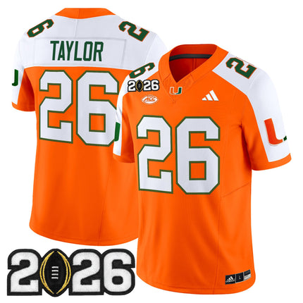 Men's Miami Hurricanes 2026 CFP Final Patch Vapor Limited Jersey - All Stitched