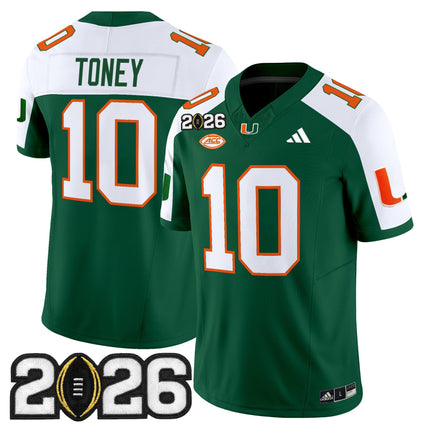 Men's Miami Hurricanes 2026 CFP Final Patch Vapor Limited Jersey - All Stitched