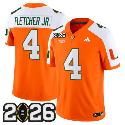 Men's Miami Hurricanes 2026 CFP Final Patch Vapor Limited Jersey - All Stitched