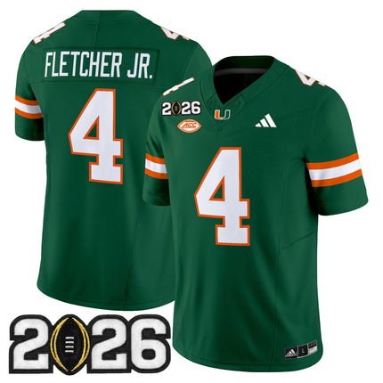 Men's Miami Hurricanes 2026 CFP Final Patch Vapor Limited Jersey - All Stitched