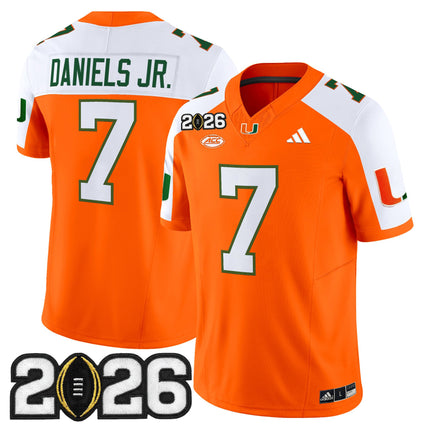 Men's Miami Hurricanes 2026 CFP Final Patch Vapor Limited Jersey - All Stitched