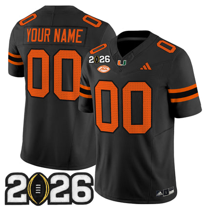 Miami Hurricanes 2026 CFP Final Patch Vapor Limited Custom Jersey - All Stitched