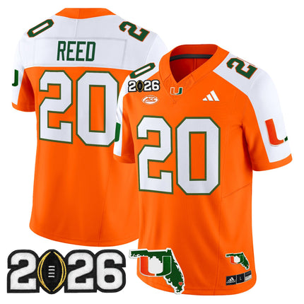 Men's Miami Hurricanes 2026 CFP Final & Florida Patch Vapor Limited Jersey - All Stitched