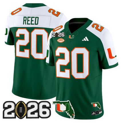 Men's Miami Hurricanes 2026 CFP Final & Florida Patch Vapor Limited Jersey - All Stitched
