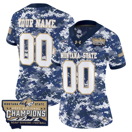Montana State Bobcats 2025 National Champions Vapor Limited Custom Jersey - All Stitched