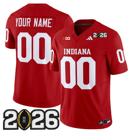 Indiana Hoosiers 2026 CFP Final Patch Vapor Limited Custom Jersey V2 - All Stitched