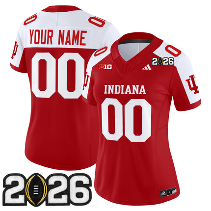 Indiana Hoosiers 2026 CFP Final Patch Vapor Limited Custom Jersey V2 - All Stitched