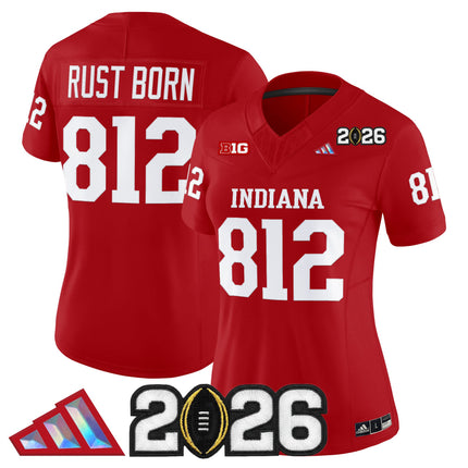 Women's Indiana Hoosiers 2026 CFP Final Patch Vapor Limited Jersey V3 - All Stitched