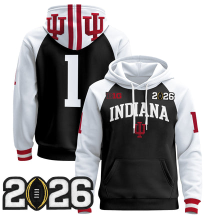 Men's Indiana Hoosiers 2026 CFP Final Patch Premium Pullover Hoodie - All Stitched