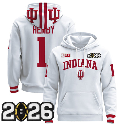 Men's Indiana Hoosiers 2026 CFP Final Patch Premium Pullover Hoodie - All Stitched